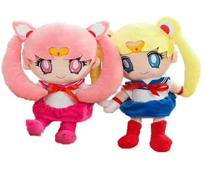 2560cm Kawaii Anime Sailor Moon Knuffel Schattige Maan Haas Handgemaakte Gevulde Pop Slaapkussen Zachte Cartoon Brinquidos Meisje Gift4204141