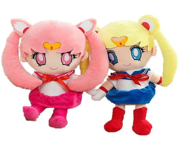 2560cm Kawaii Anime Sailor Moon Toy Toy Lindo luna Liebre Muñeca hecha a mano Almohada para dormir Cartoon Soft Bornquidos Glinquidos Gift4642912
