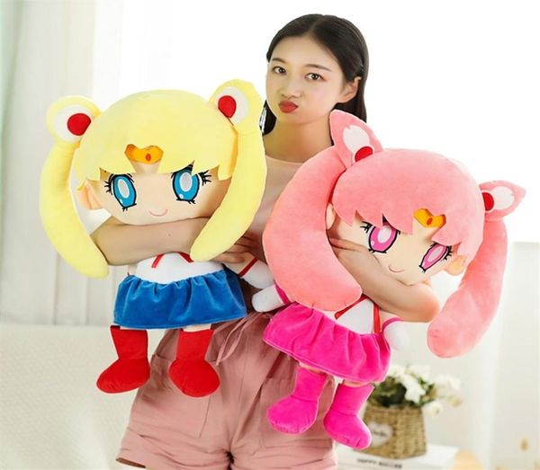 2560cm Kawaii Anime Sailor Moon Toy Toy Lindo luna Liebre Muñeca hecha a mano almohada para dormir Cartoon Soft Cartoon Brinquidos Gift5755048