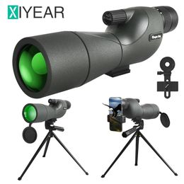 2575x60 Telescopio de manchas de manchas con clip de teléfono de trípode HD Zoom Long Rang FMC Bak4 Implaz de agua para el objetivo de observación de aves 240408