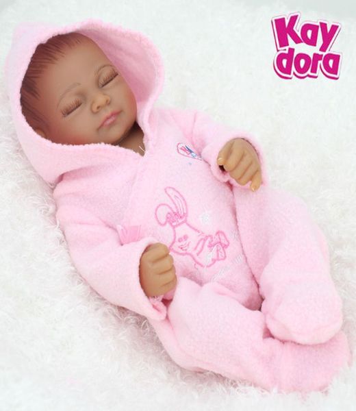 25cm 10 pouces Full Silicone Reborn Baby Dolls Vivant Réaliste Réel Poupées Réaliste Dormir Reborn Bébés Filles Jouets Anniversaire Cadeau 2121068