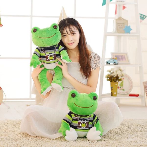 25 cm 52 cm belle grenouille en peluche dessin animé doux habillé grenouille peluche poupée enfants dormir jouets enfants cadeaux d'anniversaire LA237