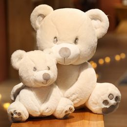 25cm-60cm Huggable APPEET BUR SURGED HAUCHE Classic White Teddy Bear Plush Toys Dolls Jolie Cadeau pour les filles