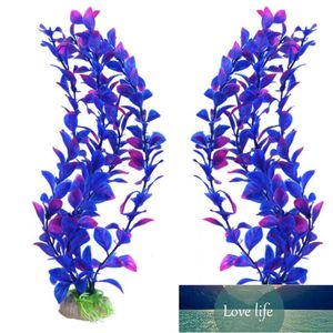 Décor d'aquarium de poissons aquatiques de 25cm, décoration de paysage d'herbe d'eau artificielle en plastique, ornement de plante