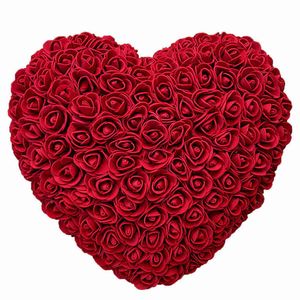 25 cm Artificielle Coeur Rose Coeur de Roses Femmes Saint Valentin Cadeaux D'anniversaire De Mariage Décoration Y1216