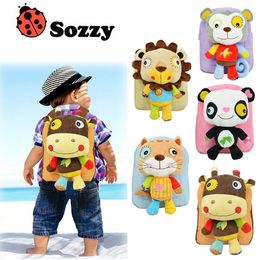 25 cm Niños SOZZY Lovely Cartoon Animal kids school sbackpacks Baby Plush Shoulder Bag
