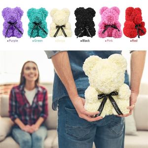 25 cm Creatieve Foam Rose Bloem Teddybeer Kunstmatige Kerstfeest Decoratie Valentijnsdag Geschenken Ornament Supplies2730