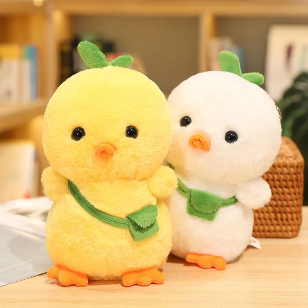 25 cm Creative Petit Jaune Poulet En Peluche Animal En Peluche Mignon Sac À Dos Poussin En Peluche Poupée Garçon Fille D'anniversaire Cadeaux Room Decor LA601