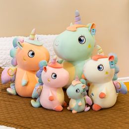 25 cm creativo cielo estrellado unicornio muñeca almohada pluma algodón peluche juguetes niños cumpleaños regalos para niñas D88