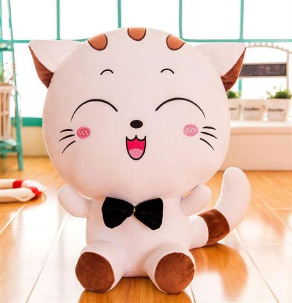 25 cm Cat Kawaii Cat avec des poupées en peluche arc cadeau en peluche de poupée doux canapé-oreiller cadeaux