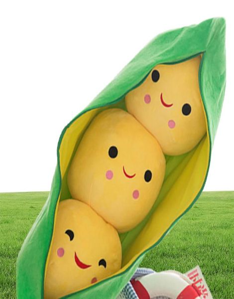 25 cm, lindo juguete de peluche para niños, muñeco de planta relleno de guisante, regalo Kawaii para niños y niñas, juguete de almohada en forma de guisante de alta calidad 1382134508203