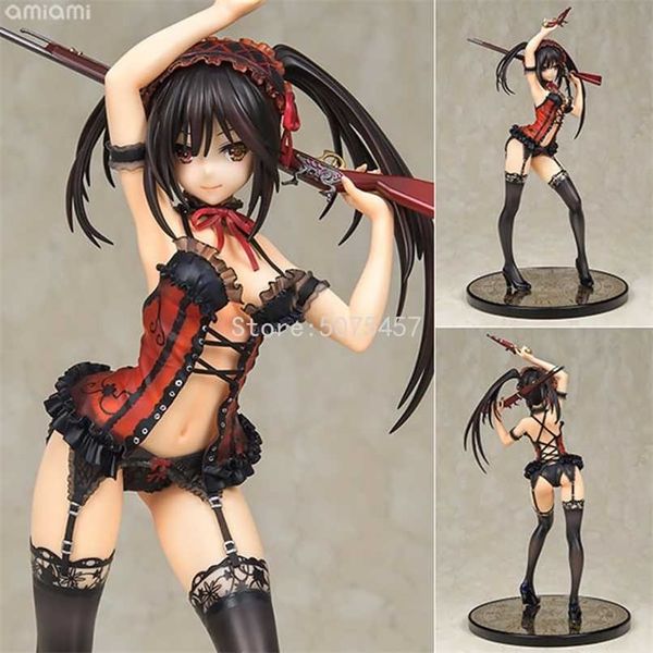 25 cm Date A Live Anime Figure Cauchemar Tokisaki Kurumi Figurine Kurumi Tokisaki Lingerie Figurine Collection Modèle Jouets 220118