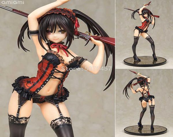 25 cm Date A Live Anime Figure cauchemar Tokisaki Kurumi Figurine Kurumi Tokisaki Lingerie Figurine à collectionner modèle jouets Q072350084