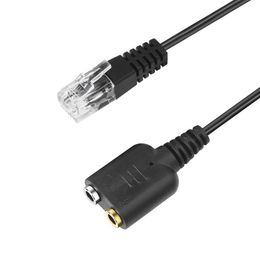 25 cm Dual 3.5mm Audio Jack Vrouw naar Mannelijke RJ9 Plug Kabel Adapter Convertor PC Computer Headset Telefoon met behulp van