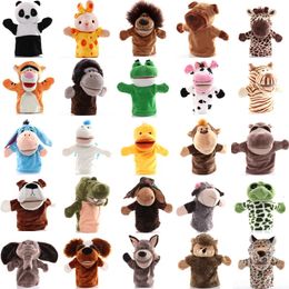 25cm marionnette à main animaux en peluche jouets bébé marionnettes à doigt éducatives poupées en peluche Muppet racontant une histoire enfants cadeaux de Noël 231220