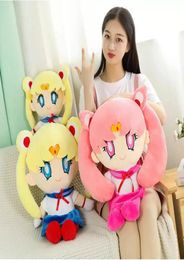 25cm kawaii anime jouet en peluche mignon lièvre lune de lune à la main