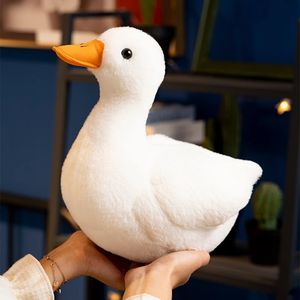 25 cm Kawaii Lifelike Appel Canard En Peluche Jouet Réaliste Mignon Blanc Canards En Peluche Animal Jouets Cadeaux pour Enfants Animaux Simulation Canard Cadeaux LA544