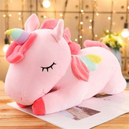 25cm kawaii couché Unicorne en peluche jouet en peluche douce mignon rose blanc rose apaiser les toys de poupée