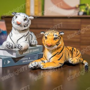 25 cm réaliste tigre jouets en peluche animaux sauvages Simulation tigre peluche décoration poupée enfants bébé cadeaux d'anniversaire