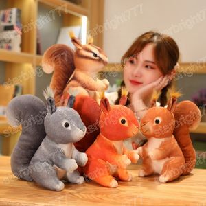 25 cm belle Simulation créative écureuil Orange en peluche poupées doux animaux en peluche pour enfants cadeau d'anniversaire