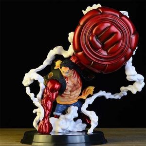 25 CM Luffy Gear 4 Estatuilla Anime Figura de acción Juguetes para niños adultos Japón Manga Niños Dibujos animados Artículos de regalo 220115