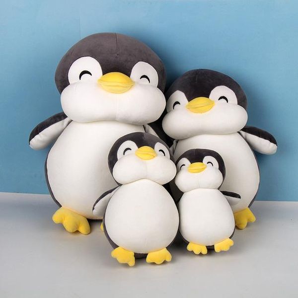 Pingüinos de peluche de 25cm para niños, lindos animales de peluche negros y azules, muñecos suaves de alta calidad, decoración del hogar, juguetes para niños, regalos de cumpleaños