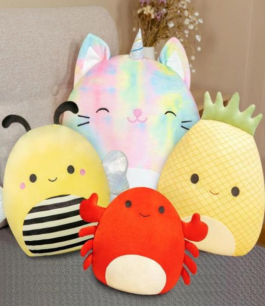 25 cm jouets en peluche animaux en peluche doux abeille cochon poupées colorées décoration de la maison cadeaux d'anniversaire de haute qualité 5794488