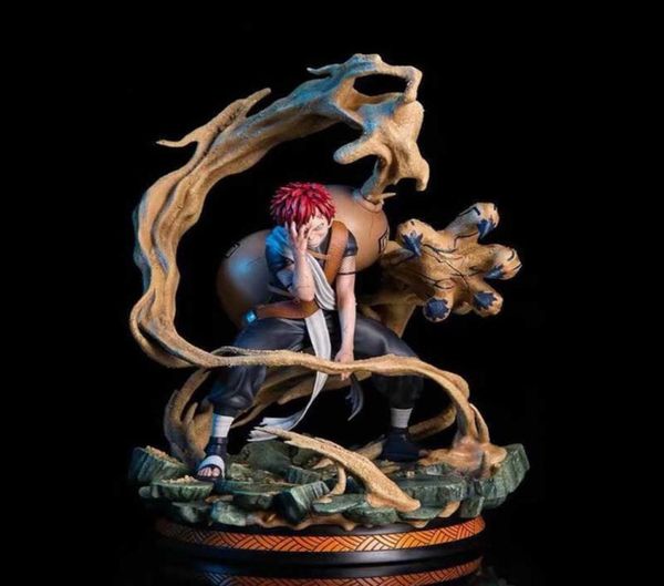 25cm Shipponies Gaara Sandstorm Battle Action Figure Decoration Home Statue Japan Anime Character Pictures Modèle Toys258P9201101