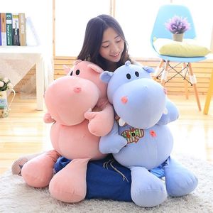 25cm peluche doux hippopotames jouets en peluche dessin animé hippopotame poupées canapé oreiller animaux coussins luxe remplissage cadeau d'anniversaire pour les enfants T282U