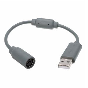 25 cm USB-breakaway kabel adapter koord vervanging voor xbox 360 bekabelde game controller accessoires connecteur converter grijs