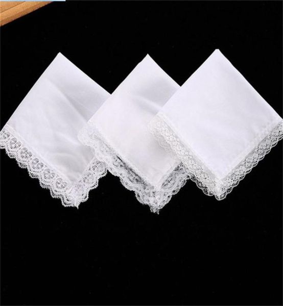 25cm en dentelle blanche mince mouchoir serviette en coton femme de mariage cadeau de fête de fête de fête de tissu diy blanc fwb6778 1466 t23741133