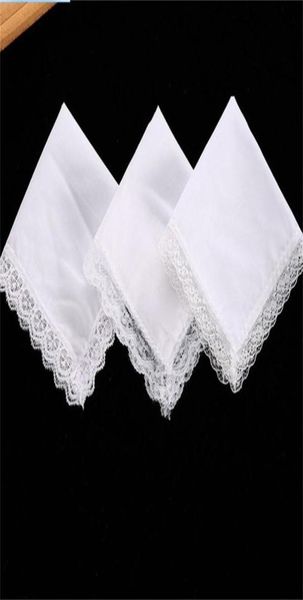 25cm en dentelle blanche mince mouchoir serviette en coton femme de mariage cadeau de fête de fête de fête de tissu bricolage blanc pain fwb6778 1466 t29645844