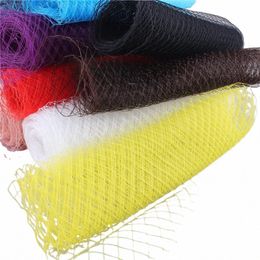 25 cm Largeur Russian Veiling Hat Birdcage Veils Netting Mesh Fabric pour mariage Milliney Trim Netting DIY HEIR LES ACTIONS I0KD #