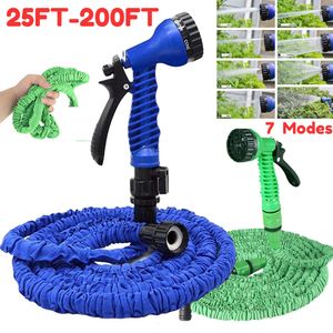 25ft-200ft Uitbreidbaar Extensible Watering Sprayer Slangen Irrigatiepijp 7 Mode Garden Water Gun L2405