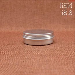 25g Cosmetische Aluminium Pot Hervulbare Lipolie Batom Crème Klein Tin Lege Reisset Zilveren Lotioncontainer Schroefdop Beste kwaliteit Jhtii