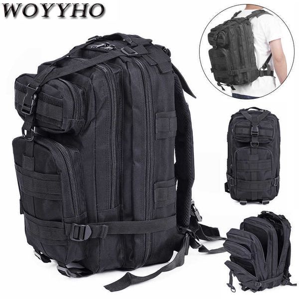 Sac à dos tactique étanche 3P de 25 L, sac à dos d'extérieur de l'armée militaire pour hommes, sac à dos de camping de sport de randonnée 600D Oxford Molle Y0804