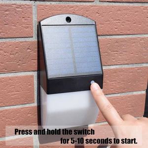 25LED Luz de pared solar Radar Sensor de movimiento Luces de jardín al aire libre IP65 Lámpara de ahorro de energía a prueba de agua Lámparas de pared solares