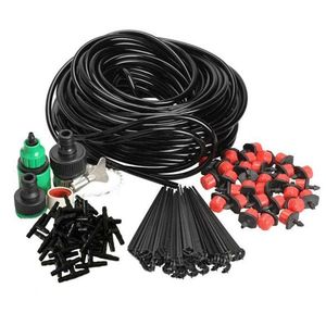 25 m / 20 m / 10 m DIY Micro Sistema de riego por goteo Manguera de jardín Kits de conector de goteo Planta Spray Sistema de kits de riego automático 210622