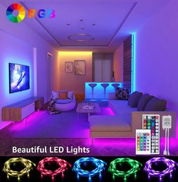 25m 30m LED Light Light 5050 DC12V multicolor 24 44 touches AC100-240V adaptateur HDTV TV de bureau SN Background9763209