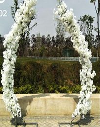 25m arc de fleur de cerise artificielle Route de la route du plomb arc arc arche de fleur de cerise décoration carrée de la partie pour la fête de mariage 2374911