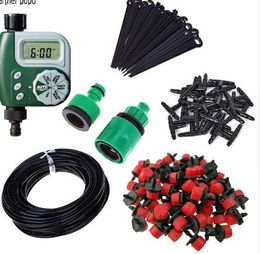 25 M Tuin DIY Micro Druppel Irrigatiesysteem Plant Zelf Automatische Watering Timer Garden Slangkits met verstelbare dripper