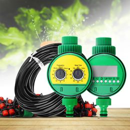 25M Micro Drip Irrigatiesysteem Plant Automatische Spray Skas Watering Kits Tuinslang Verstelbare Dripper Sprinkler XJ Y200106