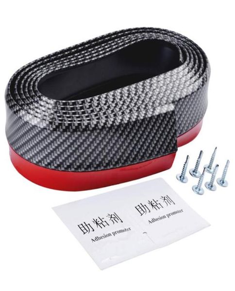 25m82ft Universal Car Bumper Splitter Lip Lip Fiber Fiber Rubber Spoiler Protector Strip2740437