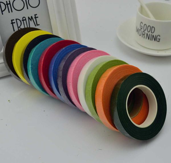 25 mètres papier Garland Tape Artificial Flower Fix Fix pour la décoration de mariage Couronne de bricolage Flores Glue Y0630