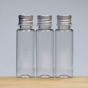 25 ml aluminium deksel fles mini lotion sub verpakking proef botteling huisdier plastic container opbergdoos