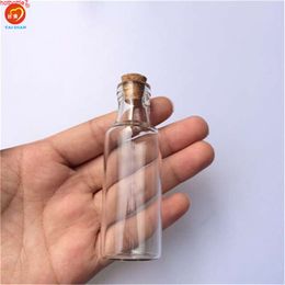 25ml Clear Transparent Verre Souhaitant des bouteilles avec une bouteille de dérive de liège pour la décoration de vacances de mariage Jars cadeau de Noël 50pcs / Lothigh Quanit