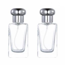 Bouteilles de parfum transparentes de 25 ml, vaporisateur de verre de poche de voyage, bouteille de vaporisateur de brouillard vide Xgkpn