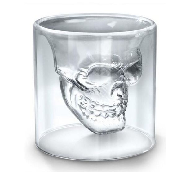 Copa de vino de 25Ml, vaso de chupito con Calavera, cerveza, whisky, decoración de Halloween, fiesta creativa, vasos transparentes para beber FMT2129