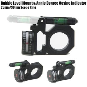 25 mm/30 mm Universal Scope Rings Flippable Bubble Level Mount en Angle Degree Cosinusindicator voor Rifle Scope Sight Black
