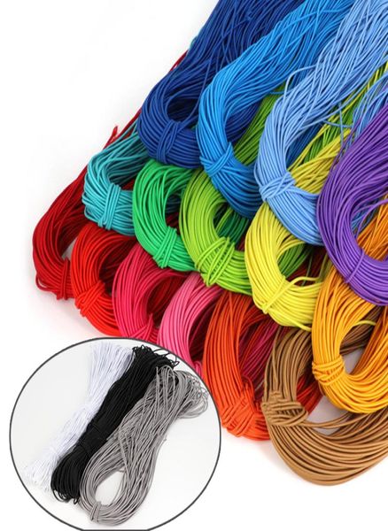 25 mm colorido de alta calidad banda elástica redonda cuerda elástica redonda banda de goma cordón línea elástica DIY costura artesanía joyería gi6775213